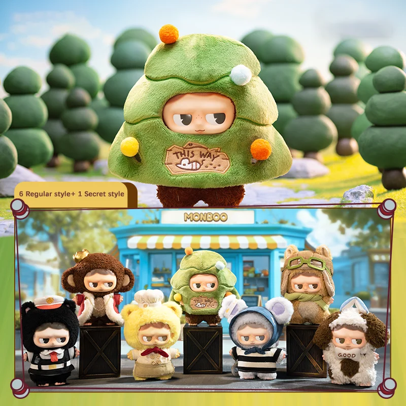 Monboo Forest Town Series Vinyl Blind Box Toys Kawaii Doll Figure Mystery Box Tabletop Decoration Collectible Girl Surprise Gift