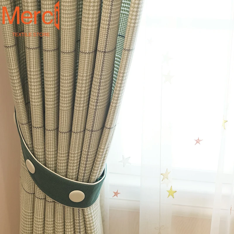 Luxury Custom British Inspired Childrens Curtains for Living Room Bedroom Semi Blackout Cartoon Fresh Design for Boys Girls