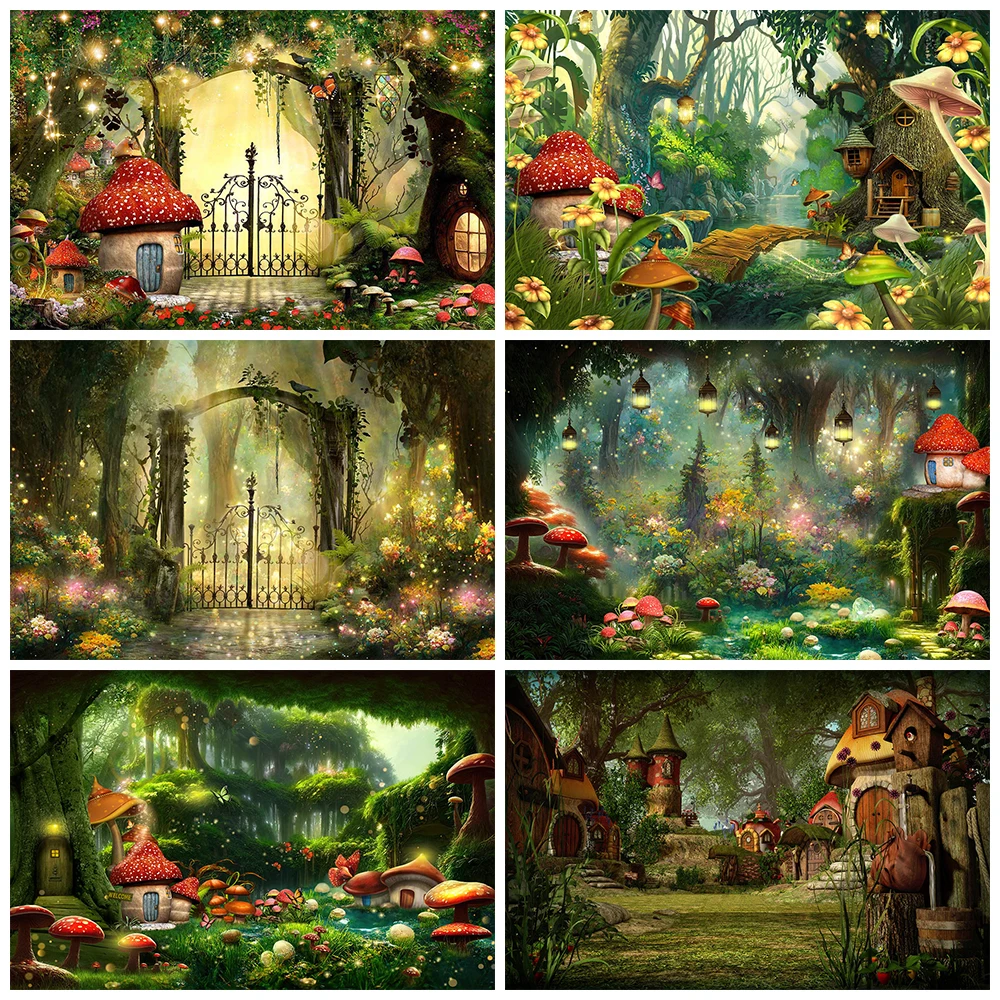 Mocsicka Spring Backdrop Fairy Tale Fairyland Fantasy Forest Elves Nature Scenery Photo Background Studio Photography Background