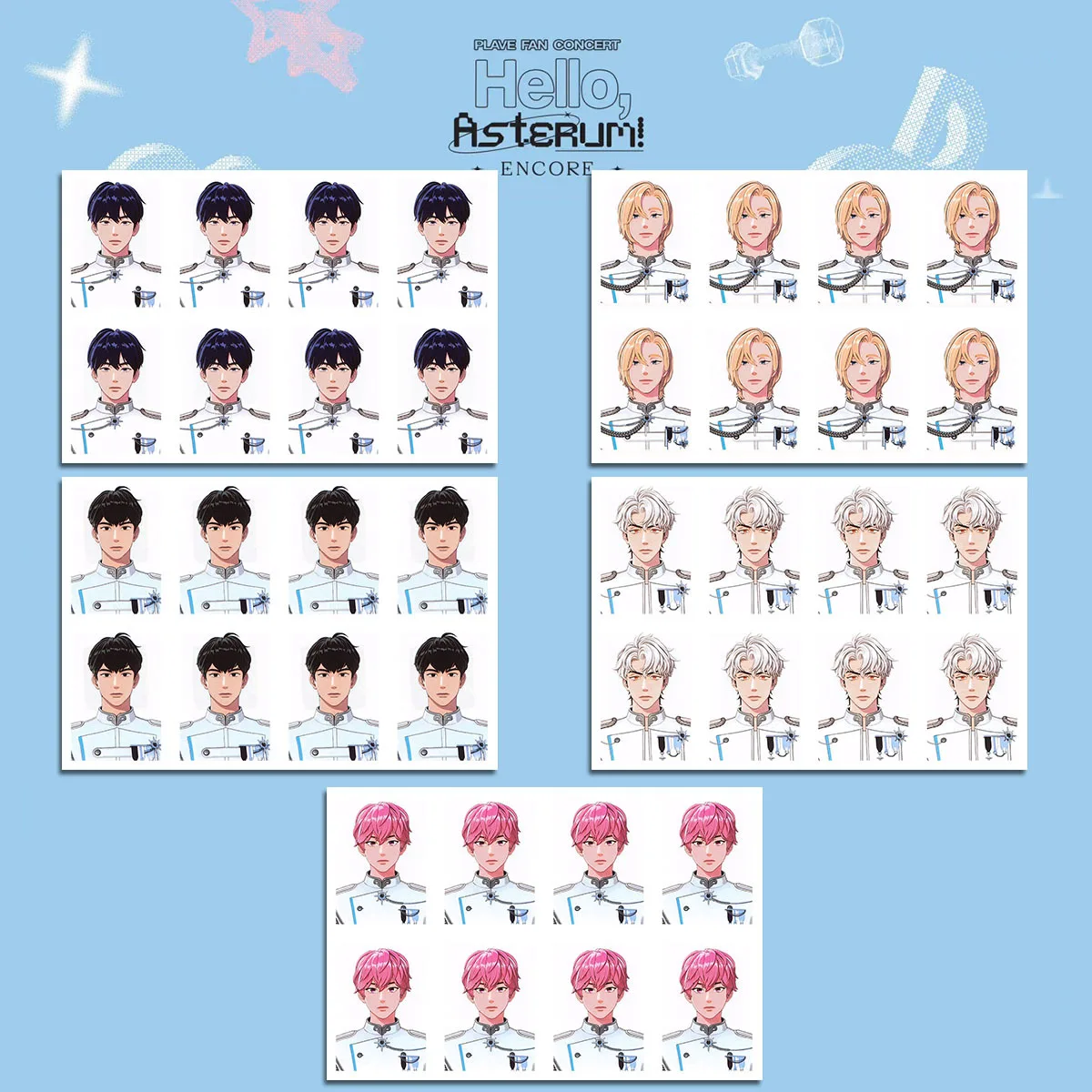 1/5 Uds Kpop PLAVE Hello Asterum World Tour una pulgada foto EUNHO NOAH YEJUN uniforme tarjetas de identificación reanudar la imagen del pasaporte regalos para seguidores