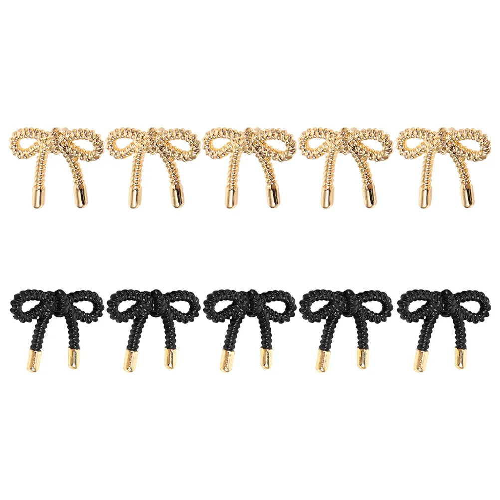 

10Pcs Butterfly Bow Buttons Zinc Alloy Shirt Coat Jacket Decorative Buttons for Women Knitwear Cardigans Replacement Button