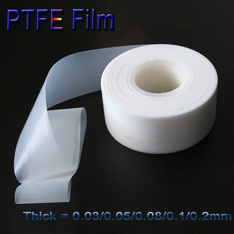 Translucent PTFE Plastics Film，PTFE Film  Corrosion Resistant used for sealing lubricating material, non-stick sealing tape