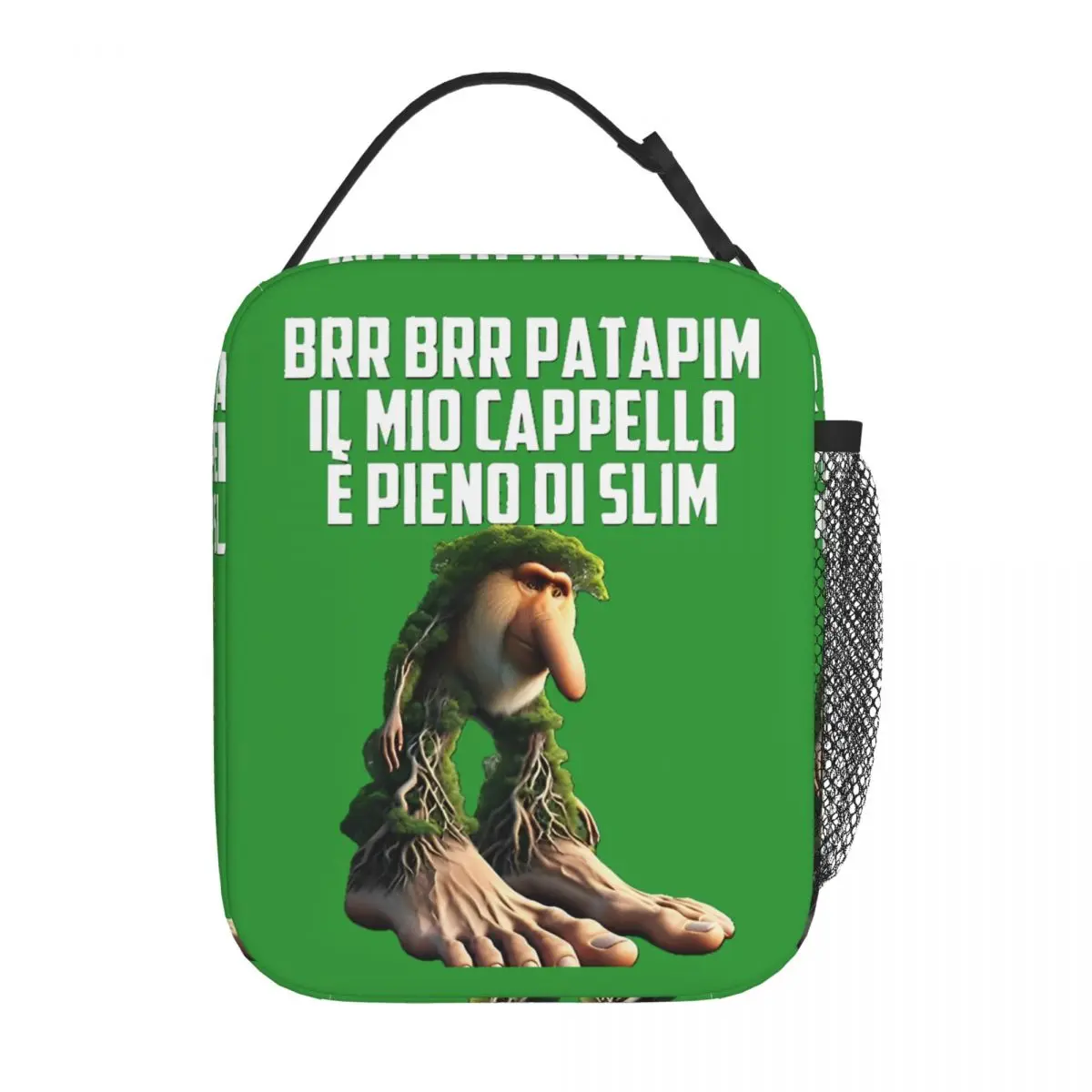

Brr Brr Patapim Brainrot Italian Insulated Lunch Bag High Capacity Meme Meal Container Cooler Bag Tote Lunch Box Work Outdoor
