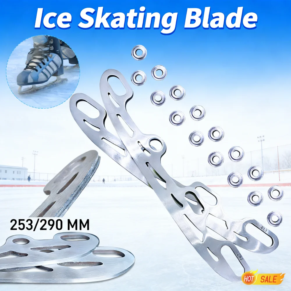 

253/290 MM Skate Blade Ice Blade 1 Pair Skating Replacement Blades Stainless Steel Inline Figure Skate Blade for Women Men