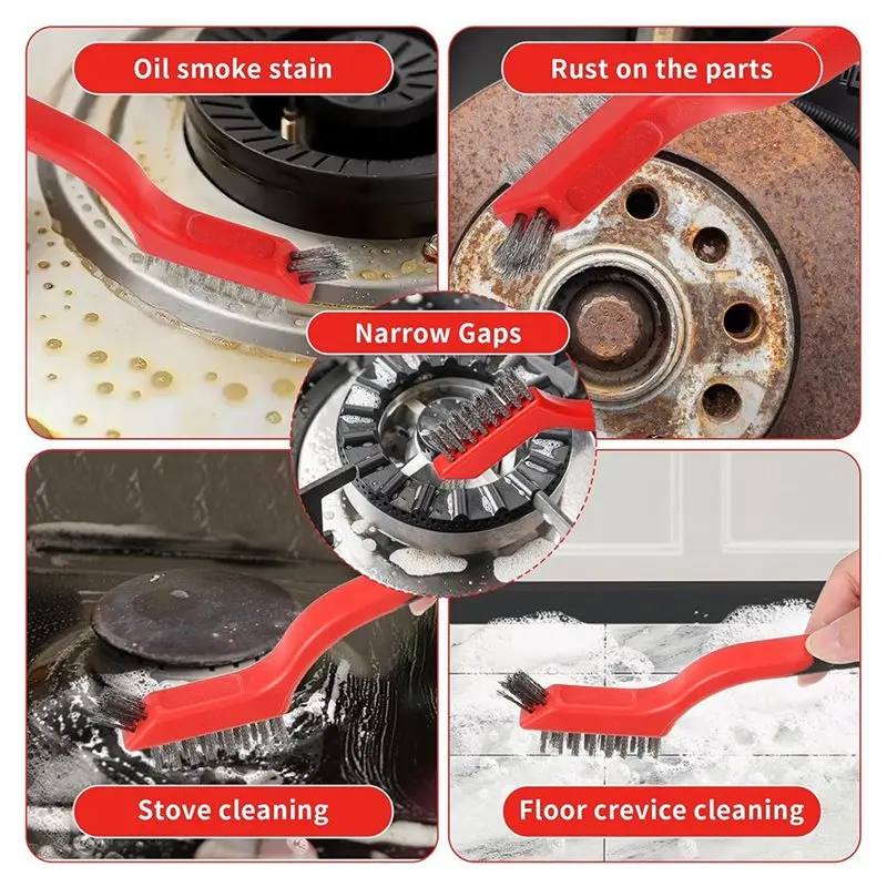 ABKW-For Rust Removal, Dirt And Paint Scrubbing- 24 PCS Stainless Steel Wire Scratch Brush Set