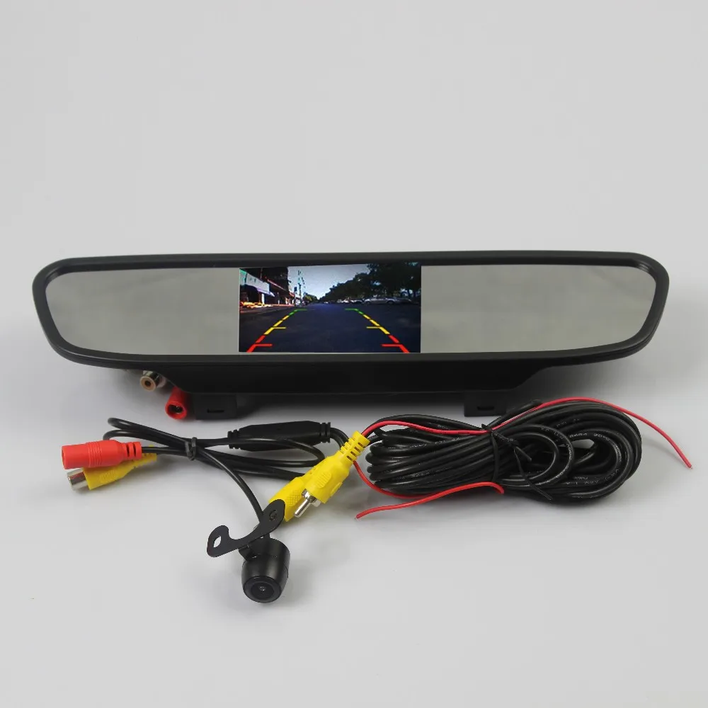Parking Assistance System 2 in 1 4.3/5 Digital TFT LCD Mirror Auto Car Parking Monitor + 170 Degrees Mini Car Rear view Camera