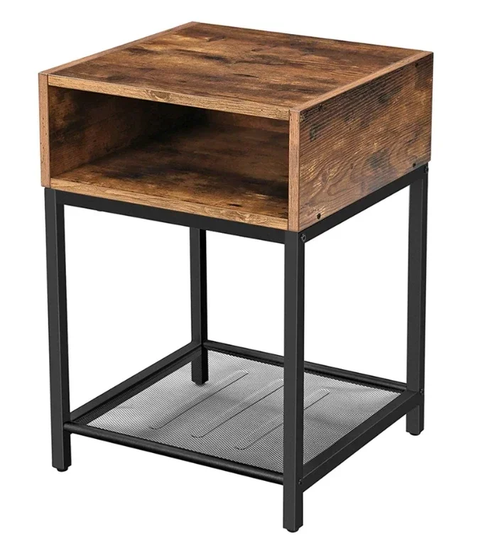 

Industrial Home Living Room& Bedroom Furniture C shaped Black Metal Frame Side Table Set