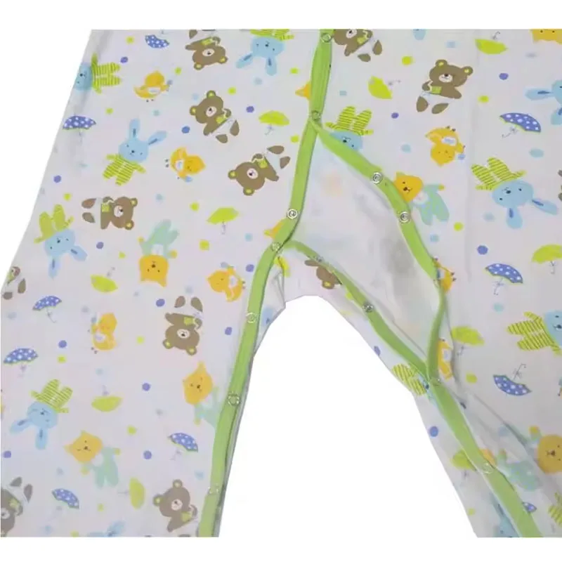 ABDL боди с принтом медвежонка и ног, комбинезон для взрослых и детей, одежда DDLG с застежками, мягкие удобные домашние комбинезоны, комбинезон