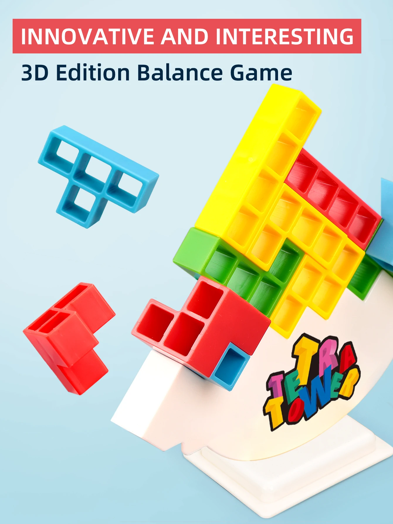 لعبة الطاولة المتوازنة للأطفال، موسيقى مكعبات البناء الروسية، ألعاب تفاعلية لشخصين، لعبة الطاولة