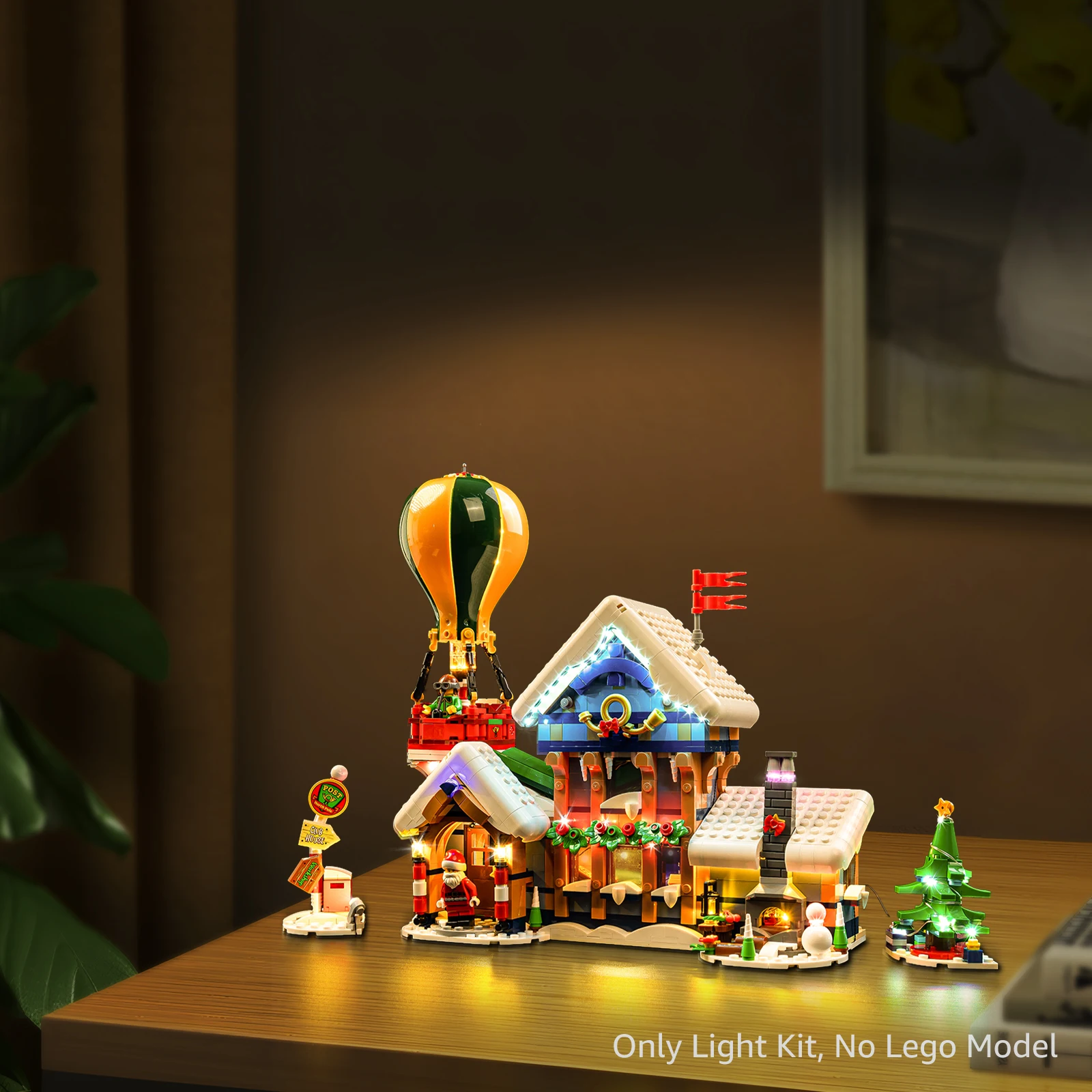 LED-Beleuchtungsset ohne Modellbausatz, geeignet für LEGO Santa's Post Office 10339 Bausteine