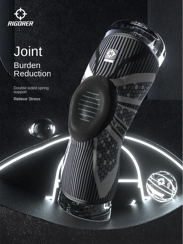 

RIGORER 1 шт. Наколенник для защиты, спортивный, эластичный, для баскетбола, дышащий, нескользящий, с компрессионной амортизацией