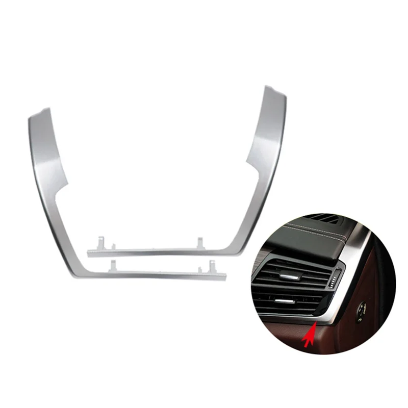 

For BMW X5 X6 F15 F16 Front Right Air Conditioning Air Vents Silver Decorative Frame Car Parts Accessories
