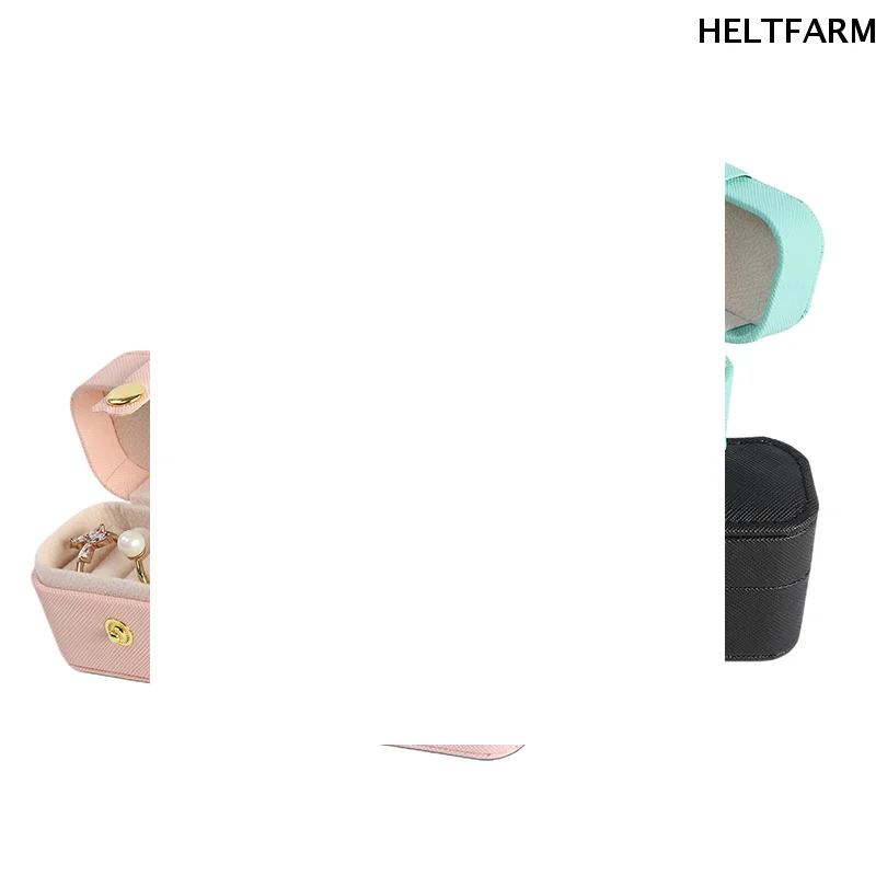

Mini Portable Jewelry Storage Bag Travel Simple Leather Or Velvet Ring Necklace Earrings Storage Box Organizer Display Gift Box