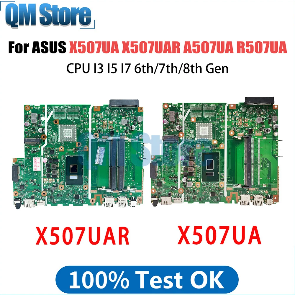 

X507UA Mainboard For ASUS X507UAR A507UA R507UA F507UA Y5000UA Laptop Motherboard CPU I3 I5 I7 6th-7th-8th Gen UMA DDR4