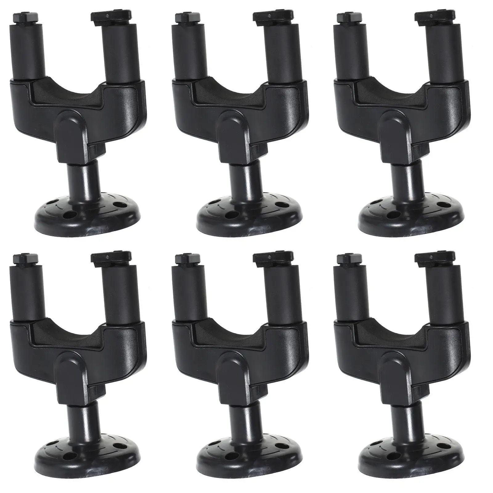 

6 PCS/Set Guitar Hangers Wall Mount for Shelf Brackets Black Bass Hook Stand Hanging