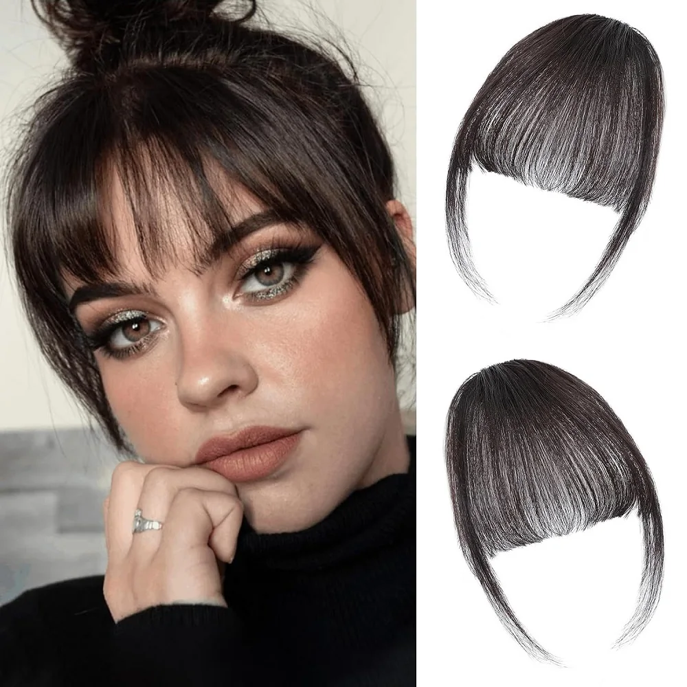 1PC Air Bangs Wig Summer Light And Thin Fake Bangs Natural Forehead Invisible And Traceless Bangs Wig Piece