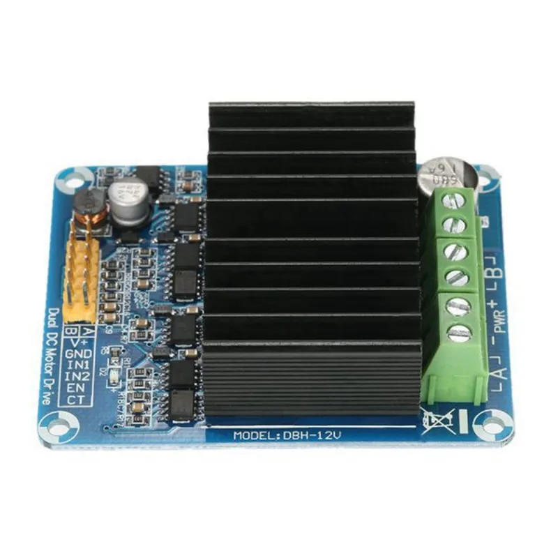 1, Color: Blue, Material: Metal 30A DC 5V-12V H Bridge Drive Controller Board New