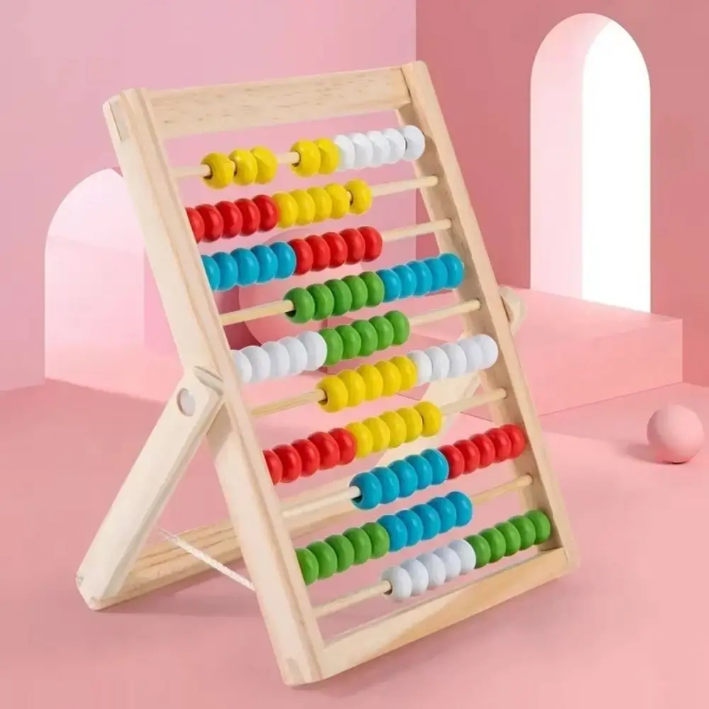 Calculating Beads Wooden Educational Counting Toy Wooden 100 Beads Math Learning Toys Puzzle Toy Counting