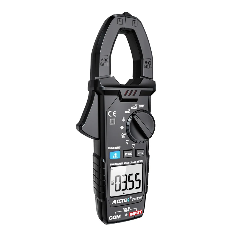 CM83E Professional Amperometric Clamp Meter Precision Pliers Ammeter  MESTEK 600A AC DC Current Digital Automotive Multimeter