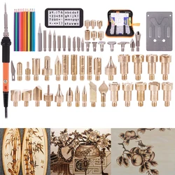 71pcs Kit penna a legna strumento professionale per la combustione del legno con saldatura strumenti creativi fai da te temperatura regolabile 200 ~ 450 ℃ legno