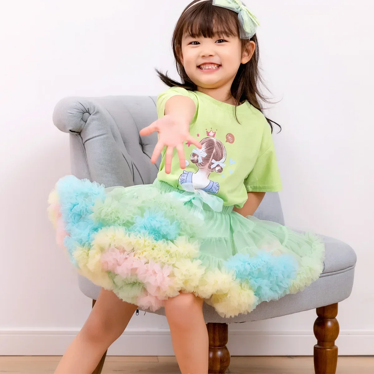 HOT Lush Small Baby Girls Tutu Skirt for Kids Children Puffy Tulle Skirts for Girl Newborn Party Princess Girl Clothes PP002