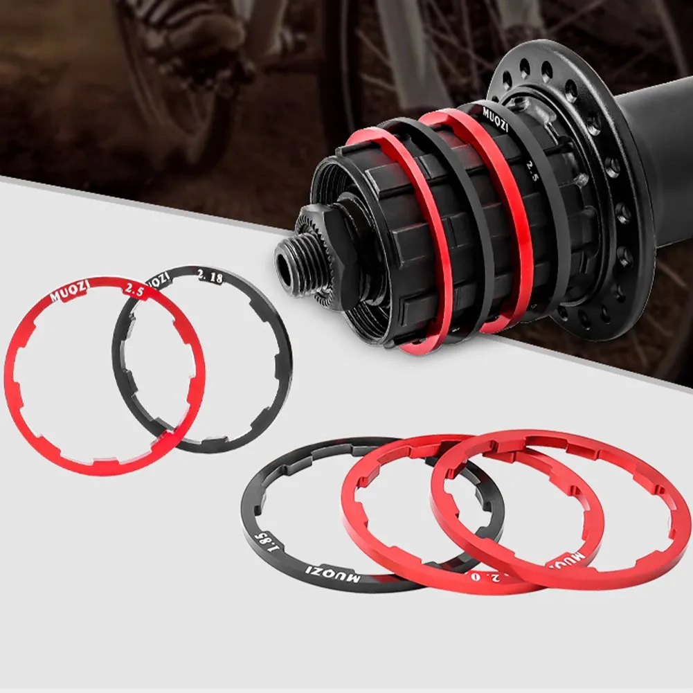 Bike Cassette Flywheel Hub Washer 1/1.5/1.85/2/2.18/2.35/2.5mm Aluminum Alloy Bottom Bracket Spacers Bicycle Hub Accessories
