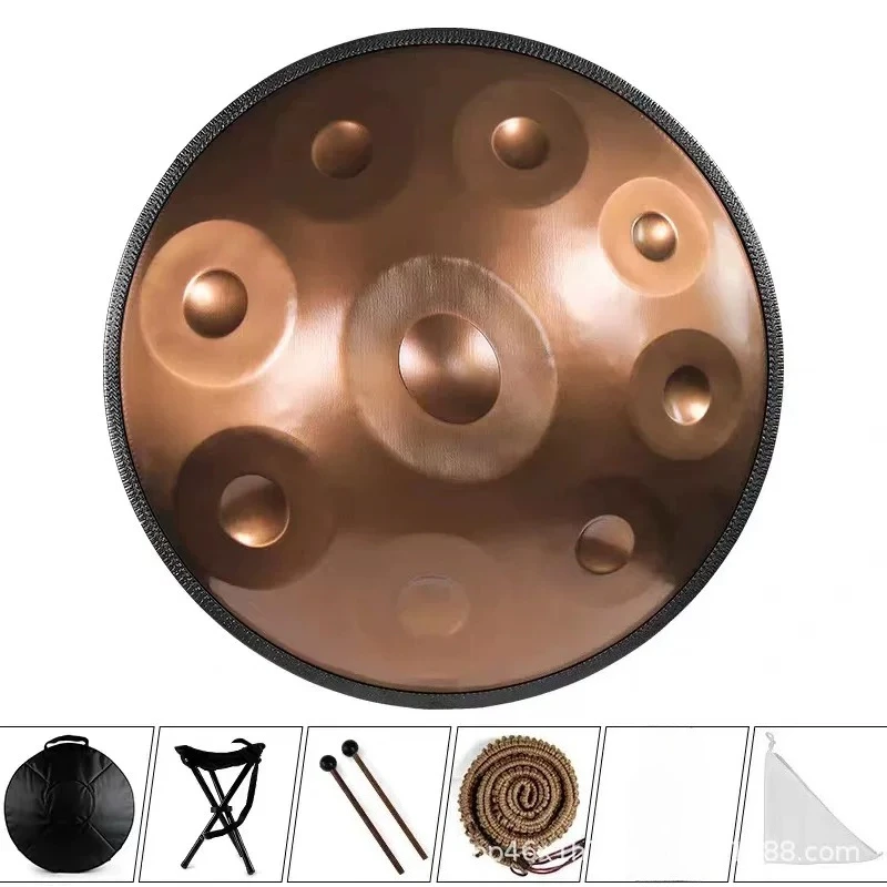spiral Steel Tongue handpan Drum  Music Percussion Instrument, Yoga, Meditation, Birthday gift, 432Hz,440Hz,12,10,9 note,22 Inch