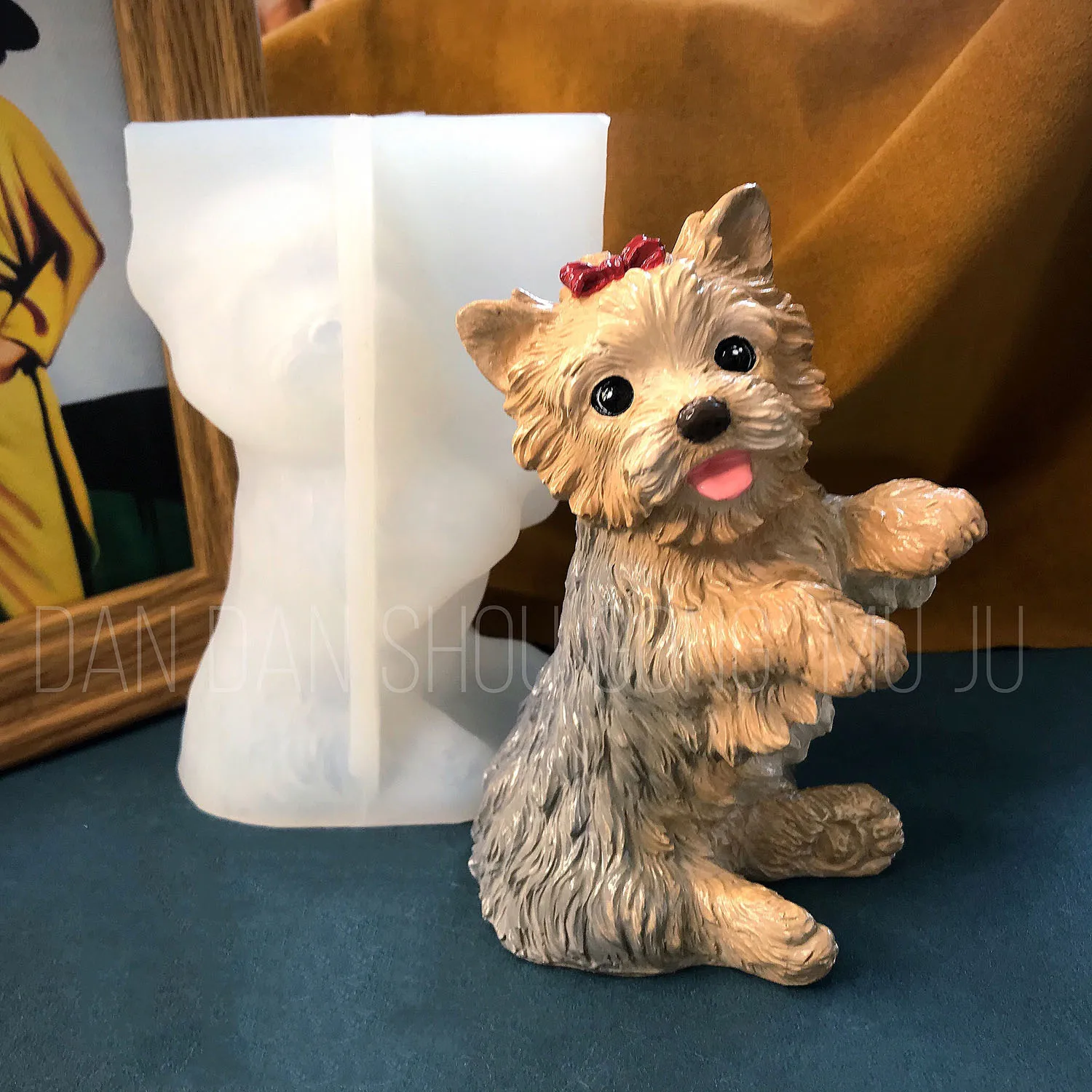 Yorkshire Terrier Formy z żywicy epoksydowej DIY Ręcznie robione formy silikonowe do odlewania modeli zwierząt, 3D Puppy Dog Design, trwałe miękkie formy