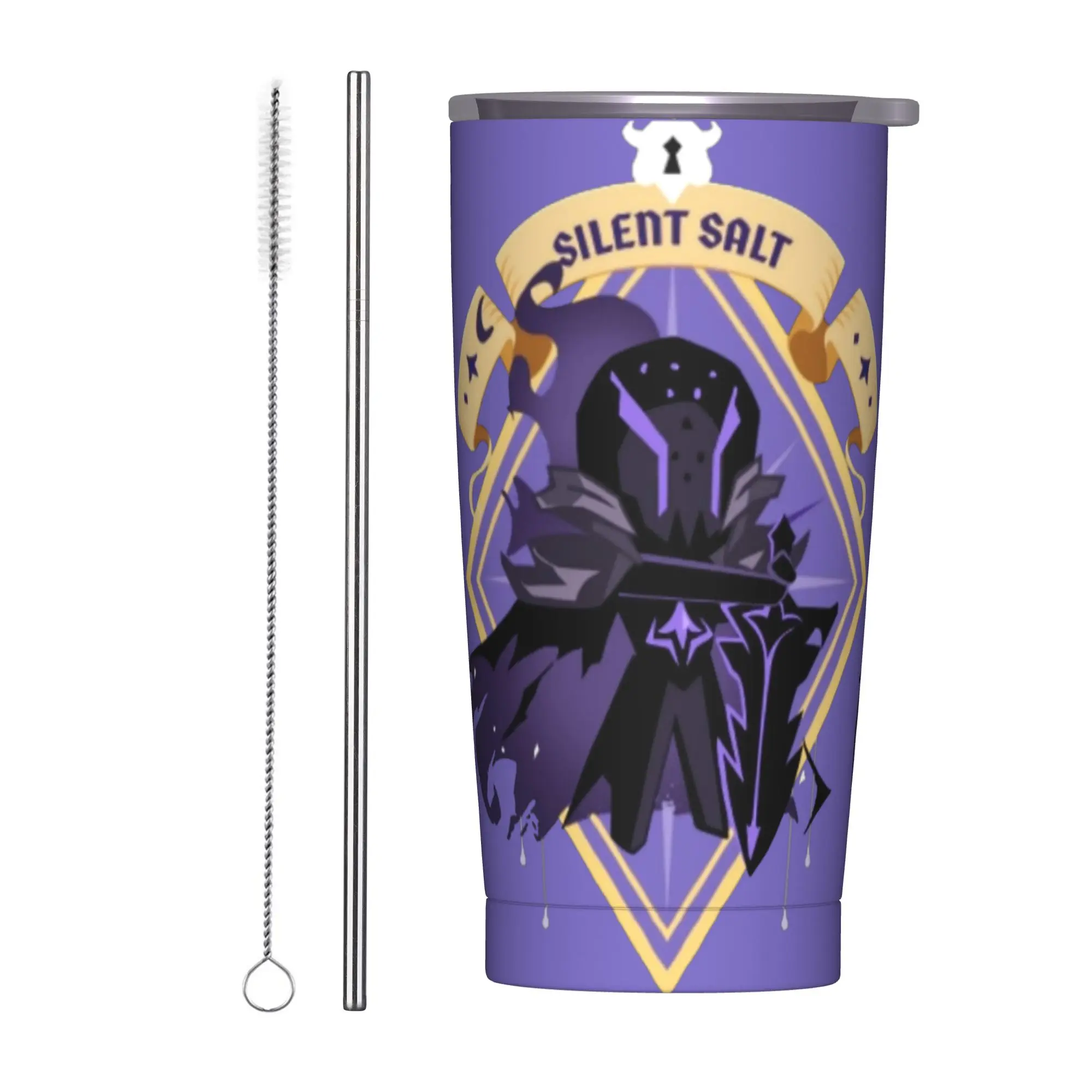 Silent Salt Cookies Tumbler Vacuum Insulated Cookie Run Kingdom Coffee Cups Vacuum Flask School Mug Water Bottle, 20oz