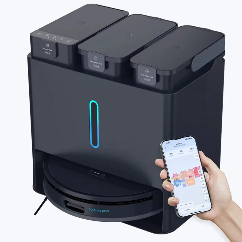 Robot Vacuum Cleaner Hidden Dtof   Navigation Cleaning Robot Aspirator Vacuum Cleaner Mop Strap Auto-emptying Trash Bin