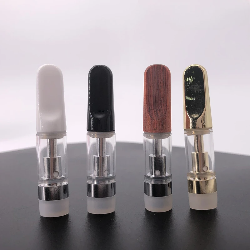 5pcs CC-ELL Vape Cartridges Tank Ceramic Coil Cartridge White Black Gold Drip Tip 0.5ml 1.0ml 510 Thread Vaporizer Atomizer