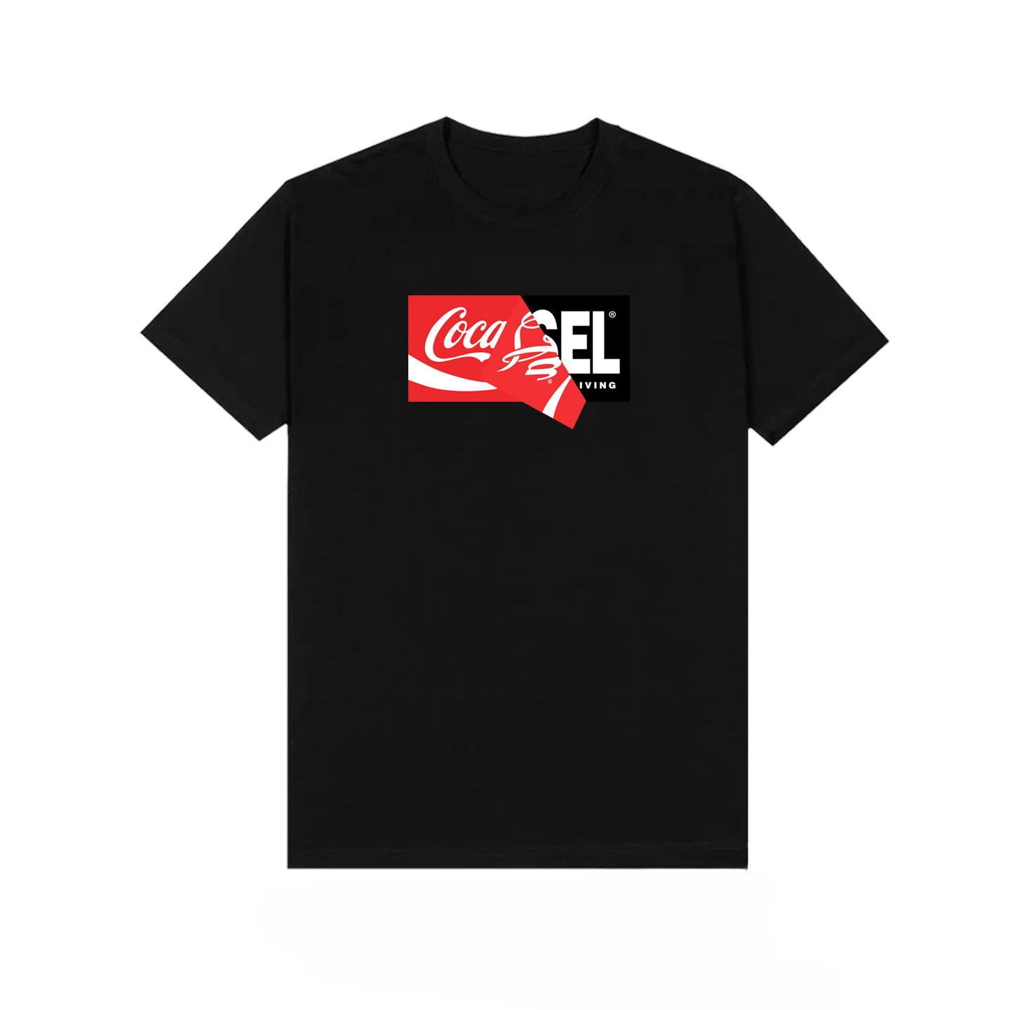 Cola Short-sleeved T-shirt for Men and Women Collaboration for The World Cup Cotton Sporty Couple-style Half-sleeve Trendy Shirt