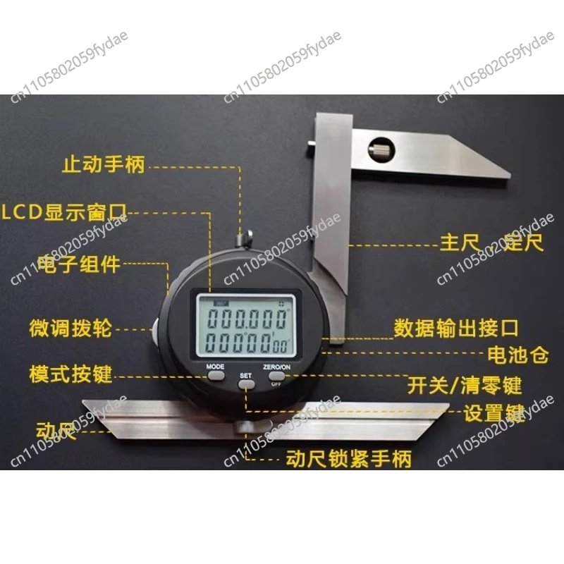 High-precision Electronic Digital Display Universal Angle Ruler 0-360 Degrees, Protractor, Angle Gauge, Angle Meter