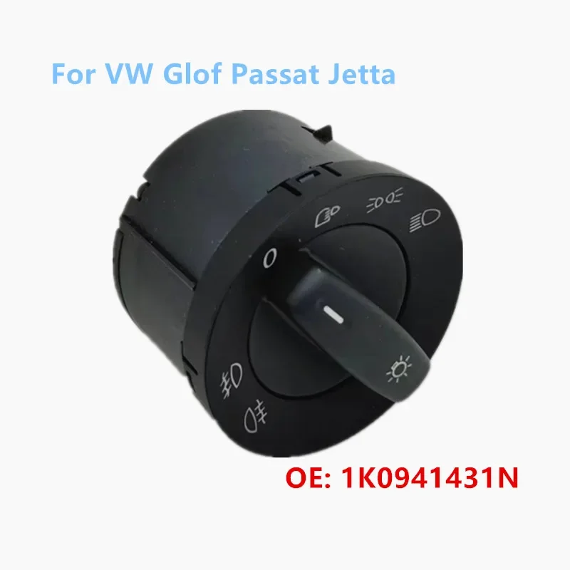 For Volkswagen CC Golf 5 6 Caddy JETTA GTI Passat B6 Touran Headlight Switch Lamp Knob Control Switch 1K0941431N