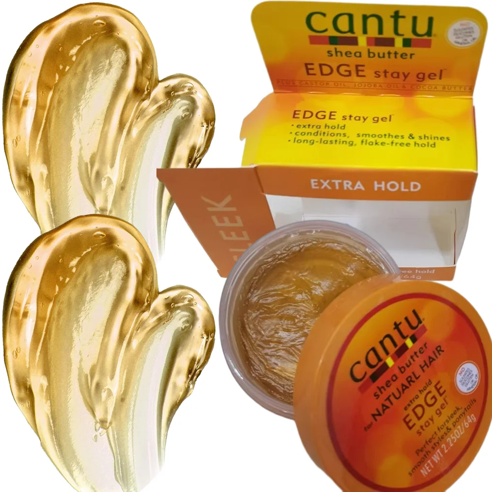 Cantu Edge Gel Shampoo & Conditioner Coconut Curling Cream Moisturizing Curl Activator Cream with Shea Butter for Natural Hair