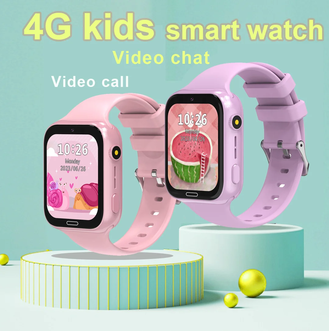 Kids 4G Smart Watch Sim Card Games Video Call Camera SOS Waterproof Location WiFi LBS Tracker Call Back Children Smart Watch