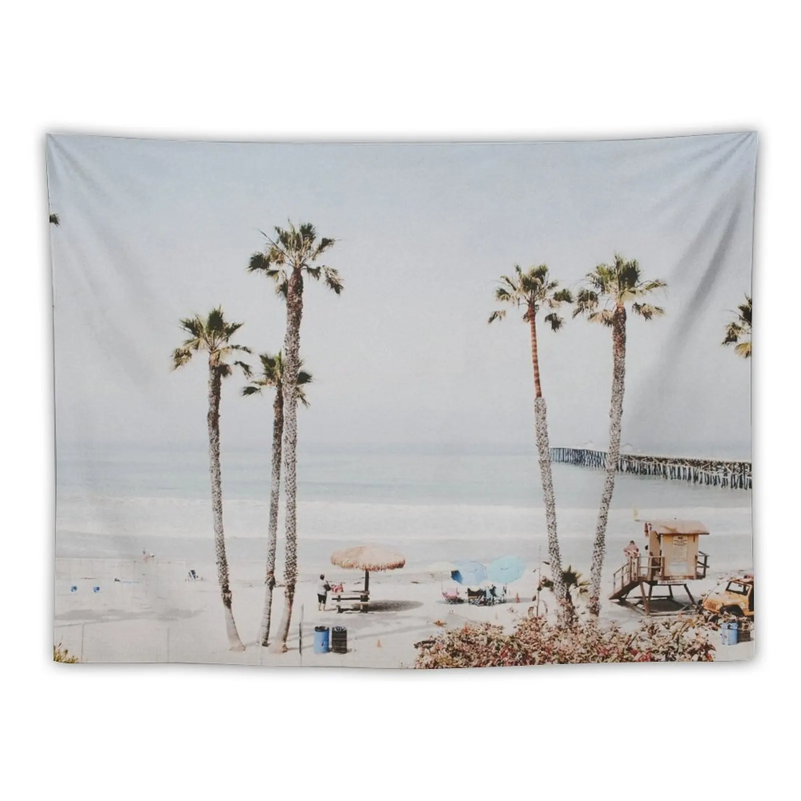 

palm trees x / san clemente, california Tapestry Room Decor Aesthetic Decorative Wall Wall Tapestries Tapestry