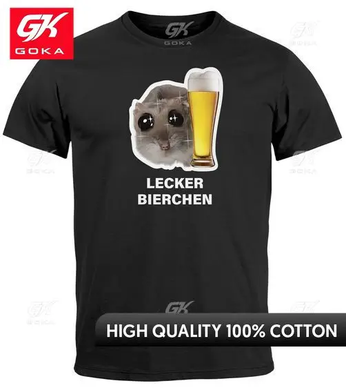 Lecker Bierchen Bier Graphic T Shirts Mens Clothing New  Tops & Tees Cotton Women Printed T-shirt Y2K Clothes Cute Funny Tshirt