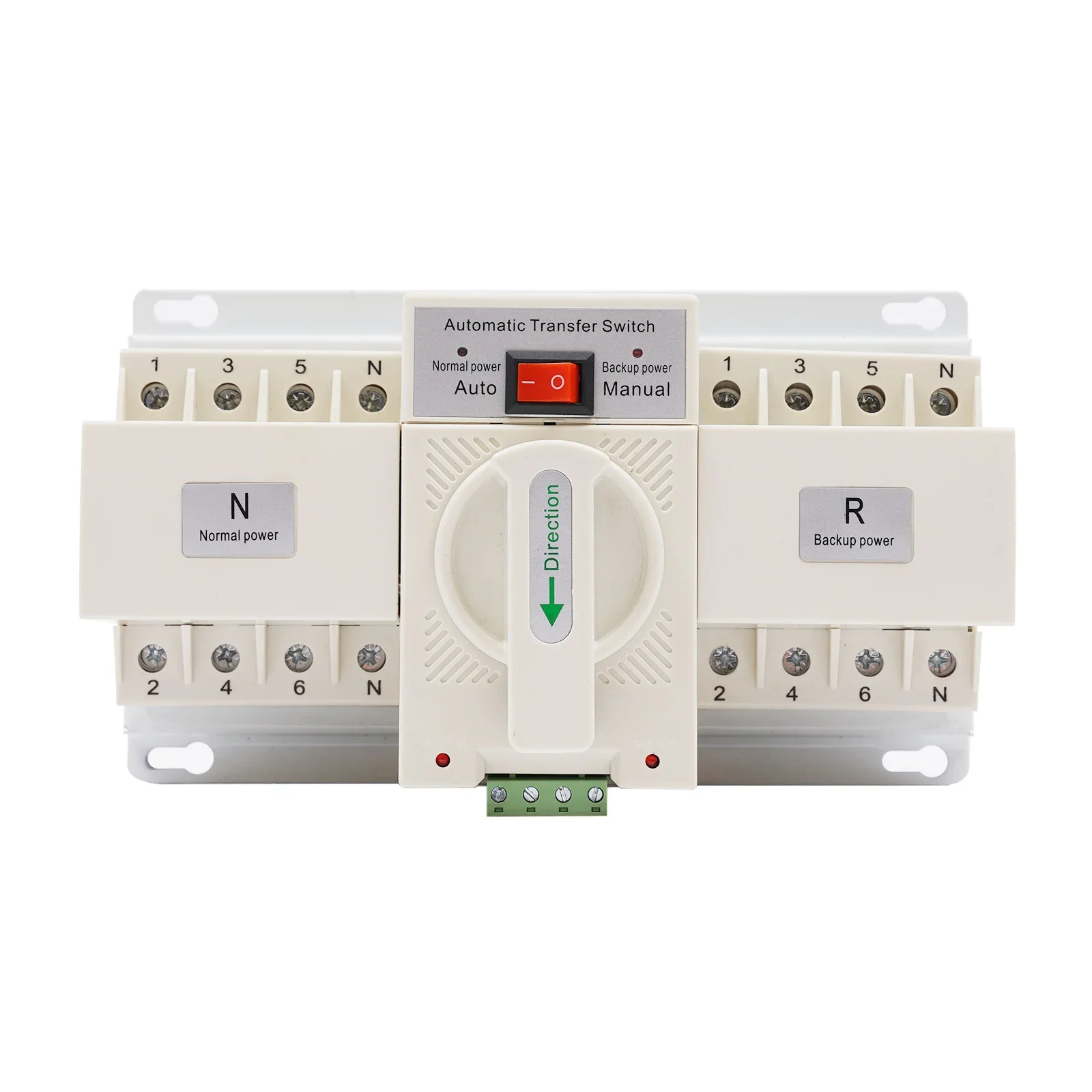 For 63A 2P Dual Power Automatic Transfer Switch Self Cast CB Level AC-33iB M6 Hole