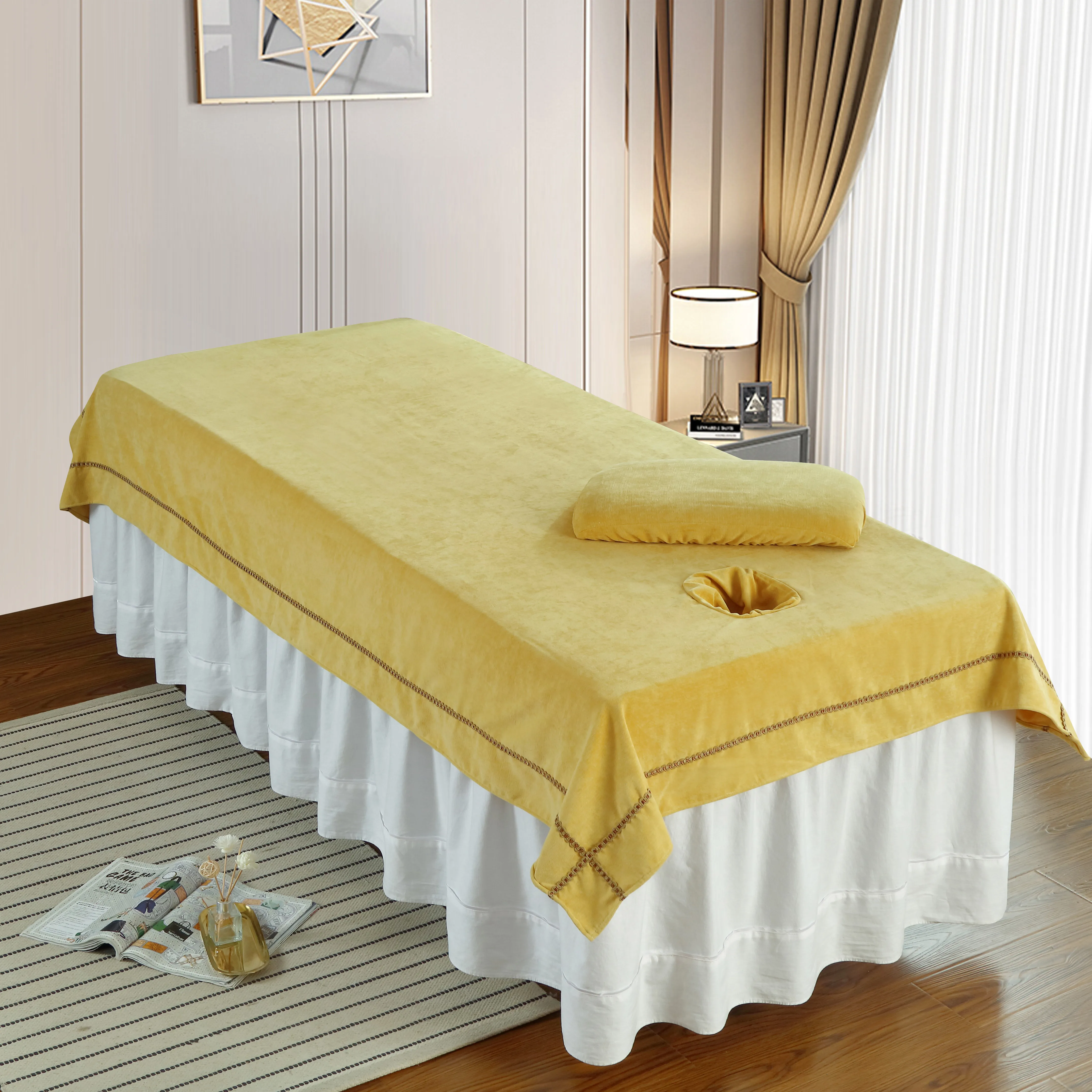 لينة تدليك السرير ورقة صالون تجميل الجسم سبا العلاج الاسترخاء غطاء الطاولة مع ثقب الوجه غطى بالرمل فراش المفرش