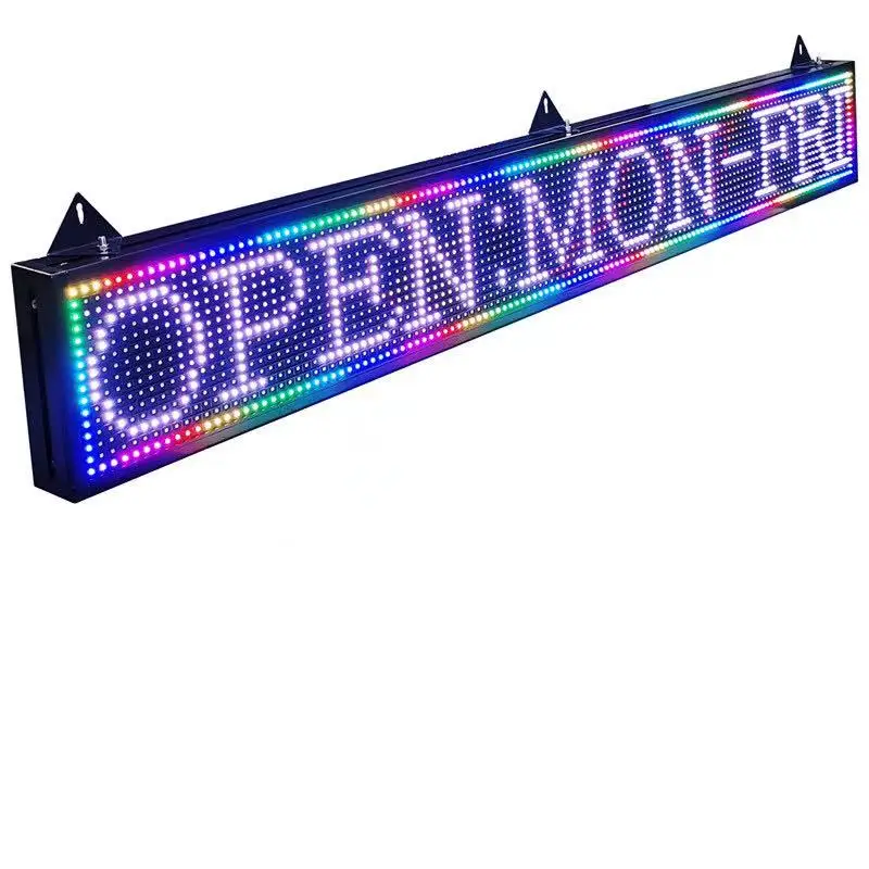 Outdoor Full Color P10 Wifi Scrolling Texts Messages Board Programmable Led Sign (1320x200mm)