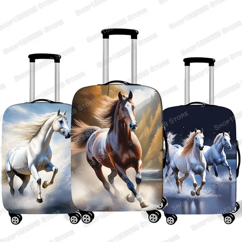 

3D Print Galloping Horse Luggage Cover Beautiful Pony Trolley Suitcase Protective Covers for 18 To 32 Inch Travel Accessories