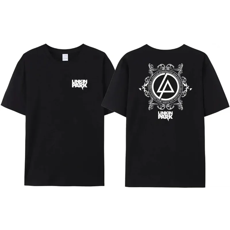 2025 nova linkin park banda impressa camiseta gráfica masculina de manga curta roupas masculinas de alta qualidade street wear