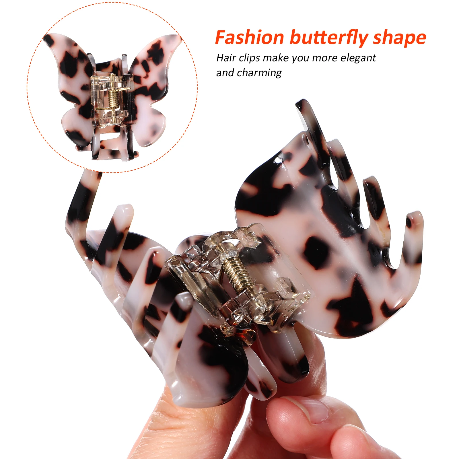 

6 pcs Claw Clips Acetate Sheet Hair Accessories Big Barrettes for Women Girls Fashion Grab Claw Thin Thick Hair