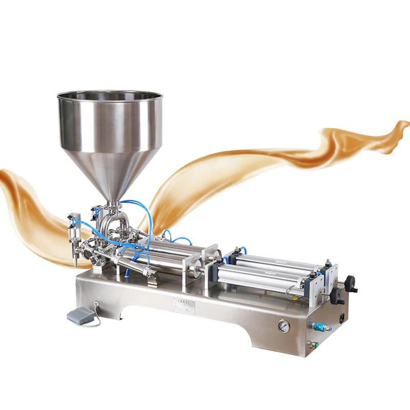 

Commercial Double-Head Liquid Paste Dual-Purpose Filling Machine Cream Cream Shampoo Stainless Steel Quantitative Filling Machin