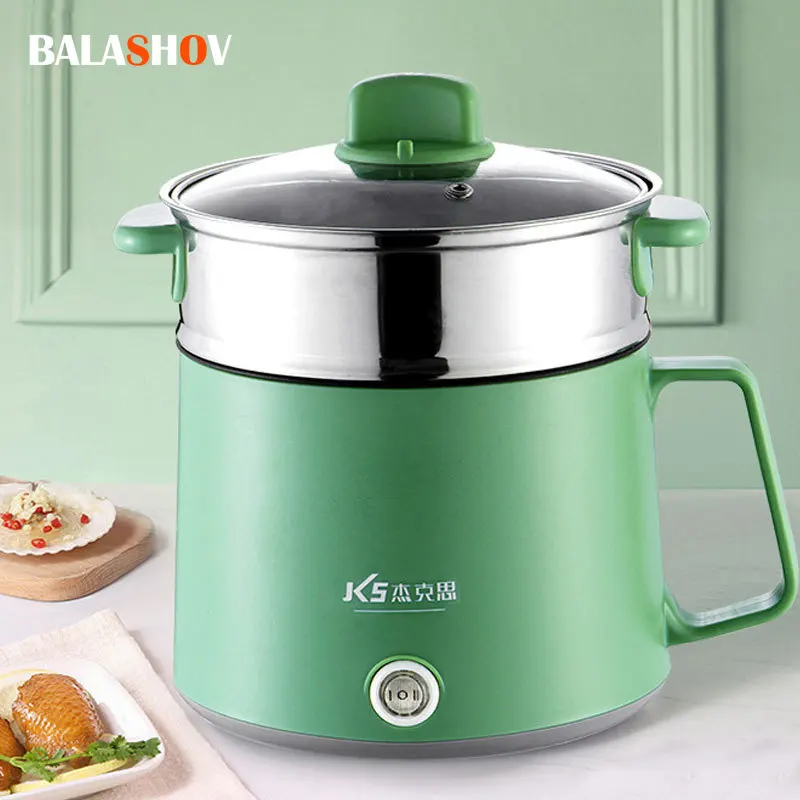 Mini Non-stick Pan Electric Cooking Machine Household 1-2 PeopleSingle/Double Layer Hot Pot Multi Electric Rice Cooker EU Plug