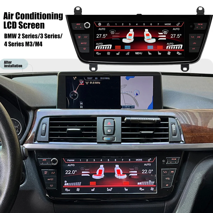 Panel de Control de Climatización Digital para BMW Serie 2, 3, 4, GT/M3/M4, Pantalla de Control del Aire Acondicionado