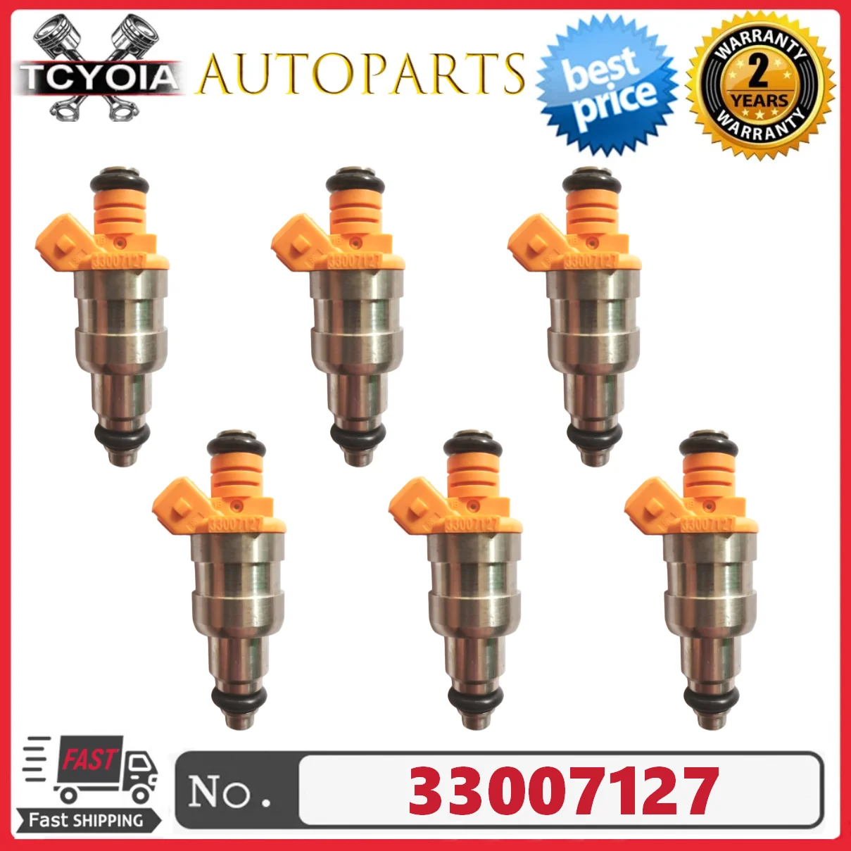 

6 шт. топливные форсунки 53030343AB 33007127 для Wrangler Cherokee YJ 1987-1998 I6 4.0L