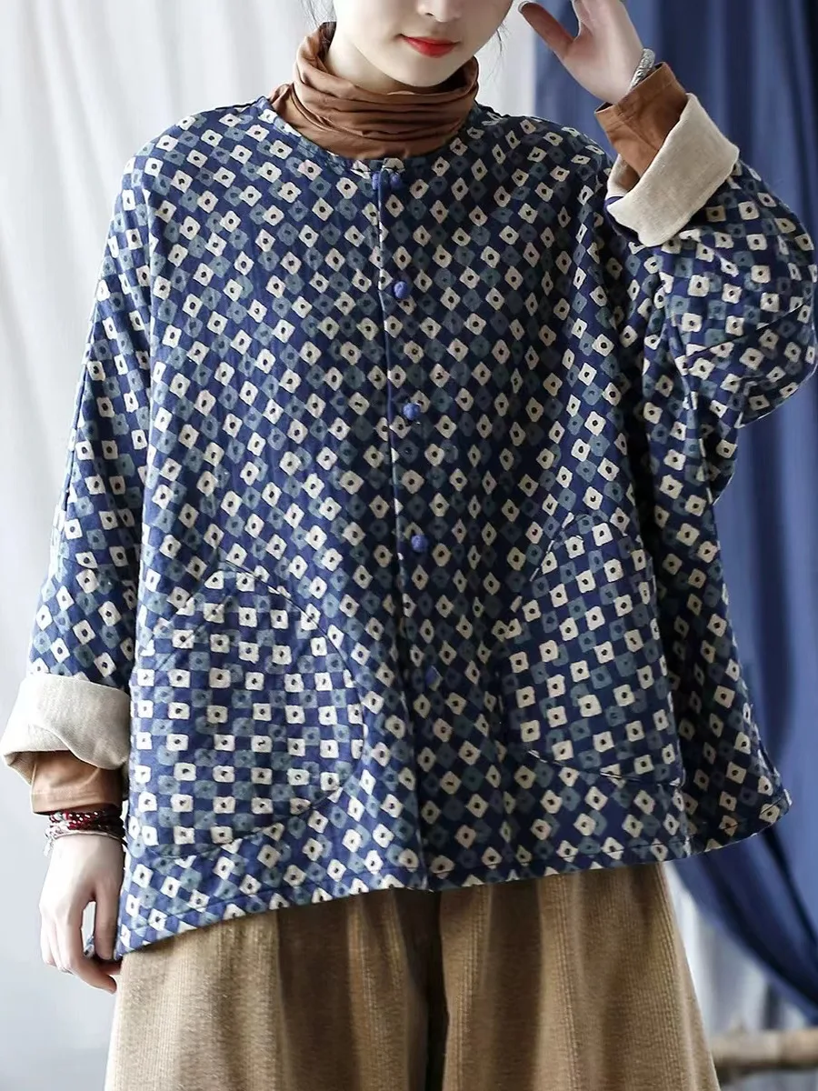 

Ретро-жакет из хлопка и льна с круглым вырезом, на одной пуговице, приталенный, с рукавами «летучая мышь», женская модная верхняя одежда для весны и осени