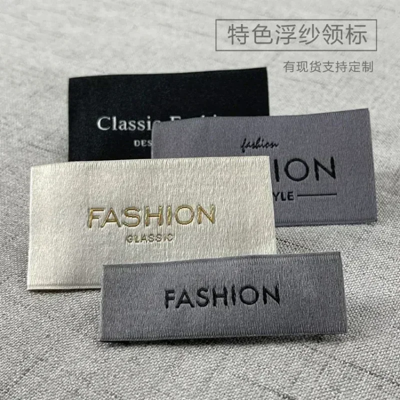 

High-end clothing collar calibration as the main mark of clothing trademark special high-density custom spot general woven mark